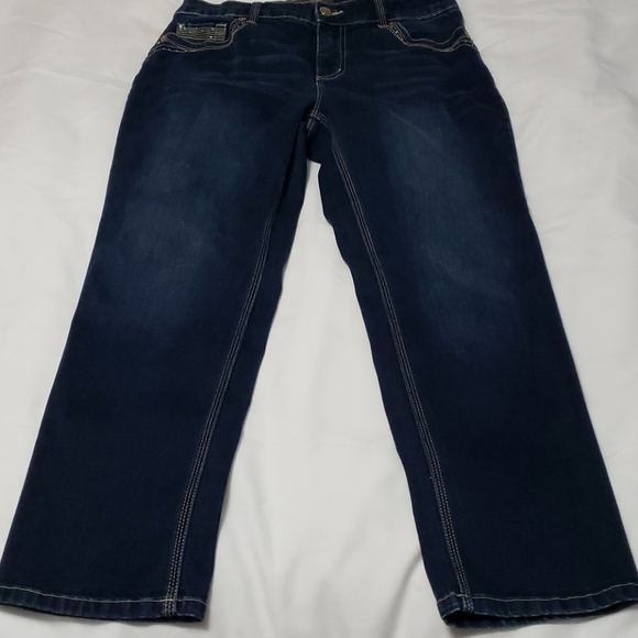 CHICO'S So Lifting Jeans Sz 0 30x26 Dark Wash EUC - Picture 7 of 16